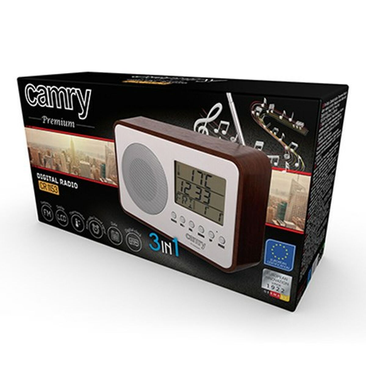 Radio Camry CR 1153 Vit Svart Multicolour